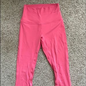 Lululemon 21’ align leggings. Size 4. Pink punch